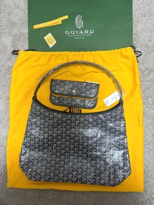 Goyard Boheme Hobo PM Shoulder Bag Pouch Gray Purse Woman Auth New Unused tag - Image 1 of 4