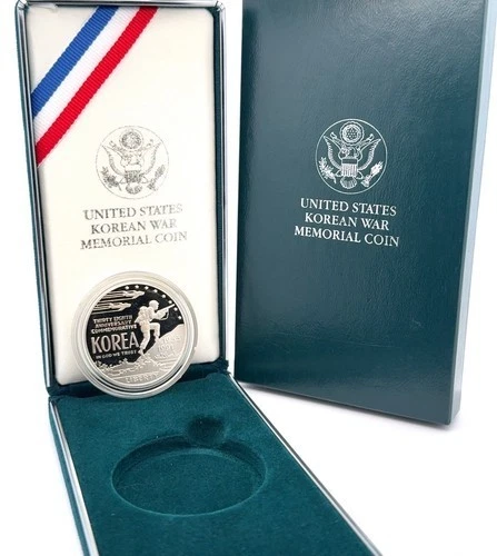 1991-P US Mint Korean War Memorial Silver Proof Dollar Coin w/ OGP - Image 1 of 1