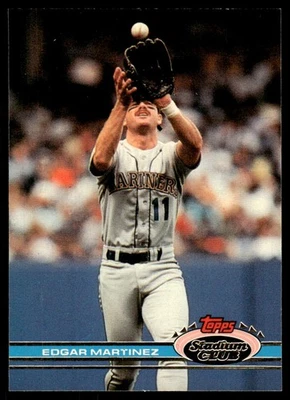 1991 Stadium Club Edgar Martinez Seattle Mariners #47 - Image 1 of 2