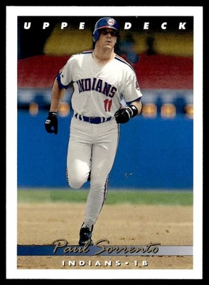 1993 Upper Deck Paul Sorrento Cleveland Indians #196 - Image 1 of 2