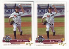 2003 Grandstand California-Carolina League All Stars Ryan Wing 2 Card Lot