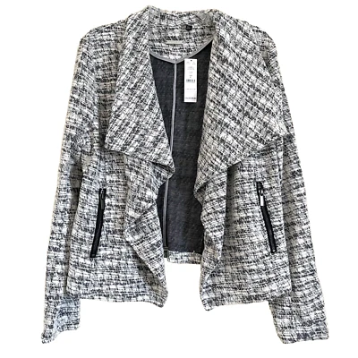 Chaqueta Blazer WHBM Casa Blanca Mercado Negro Grande Negocios Informal Frente Abierto Nueva con Etiquetas Foto 1 de 4