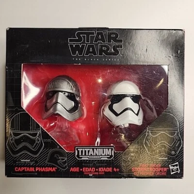 Star Wars the Black Series Titanium 14 Captain Phasma & Stormtrooper Helmet  - Image 1 of 4