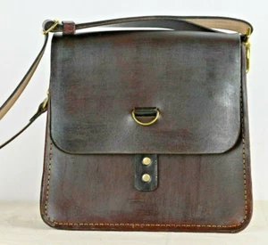 Handmade Leather Messenger bagWork field gadget camera hunting shell made in USA - Picture 1 of 8
