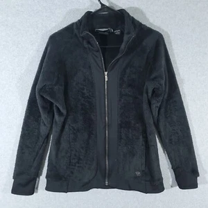 Mountain Hardwear Fur Jacket Womens L Black Full Zip Sherpa - Picture 1 of 9