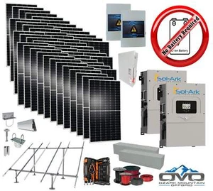 25KW Complete Offgrid Solar Kit + 2x 15K Sol-Ark Inverter +26.4KW Solar with Gro - Picture 1 of 3