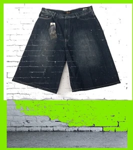 Denim Shorts relaxed fit mens 38w embroidered pockets Street Rules denim new - Picture 1 of 10
