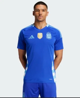 Adidas Hombre Talla Mediana Argentina Visitante Azul Camiseta Fútbol Fan Ropa Foto 1 de 4