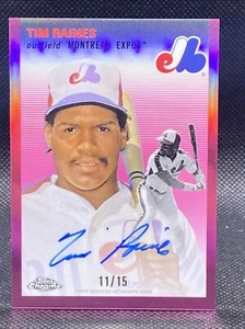 🔥🔥 2023 Topps Chrome Platinum Anniversary Tim Raines Auto /15 SP Expos 🔥🔥 - Picture 1 of 2