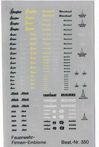 Bomberos-empresas-constructoras-emblemas Metz, Rosenbauer, Minimaxca. CALCOMANÍA 6 x 10 cm - Imagen 1 de 1