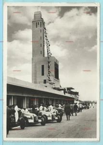 cartolina con Auto da corsa e piloti ai Box per il Gran Premio di Tripoli - 1940 - Imagen 1 de 2