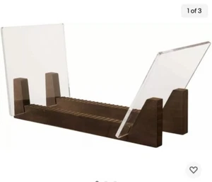 KAIU Vinyl Record Storage - Solid Wood with Crystal Clear Acrylic Holder - Premi - Picture 1 of 6