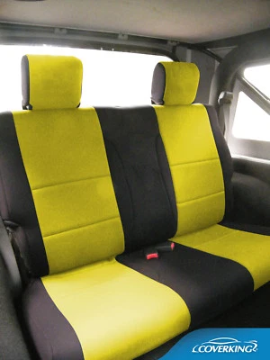 Jeep Wrangler JK 2015 cubiertas de asiento de neopreno genuino amarillo de Coverking Foto 1 de 4
