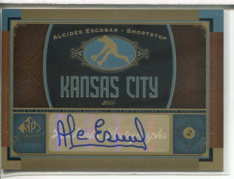 Alcides Escobar 2012 Upper Deck SP Signature Edition Auto Card Royals #KC-8 - Image 1 of 1
