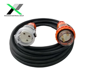 20 Amp 10m Extension Lead, Single Phase, 3 pin, 240V 20A Heavy Duty Cable 1Ph - Foto 1 di 5
