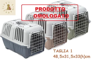 PRATIKO 1 Trasportino Cane e Gatto Per Auto con Porta in Metallo Taglia Piccola - Foto 1 di 1
