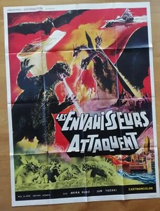 DESTROY ALL MONSTERS honda sci-fi affiche cinema 160x120 cm originale - Imagen 1 de 1