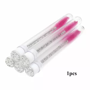 Diamond Eyelash Brush Mascara Wands Spoolies Crystal Tube Handle Women Make Up Ḵ - Picture 1 of 26