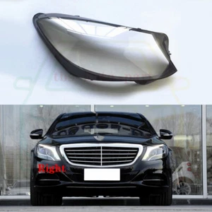 Right side Headlight Lens Cover+Sealant Glue For Mercedes W222 S-Class 2014-2017 - Imagen 1 de 10