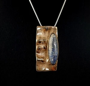 Colgante plata 925 sodalita modernista diseñador - llamativo y elegante plata - Imagen 1 de 7