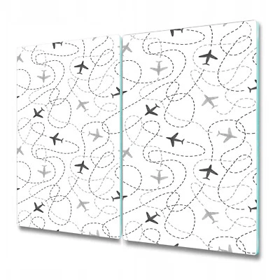 Tablero de pan de vidrio templado inducción cerámica placa cubierta aviones blanco 2x30x52 Foto 1 de 4