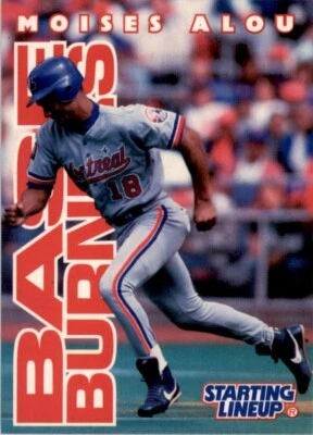 1996 Kenner Starting Lineup Card Moises Alou Montreal Expos - Image 1 of 2