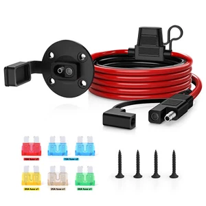 3.5 FT SAE Quick Connector Harness 10AWG SAE Extension Cord Plug For Solar Panel - Picture 1 of 7