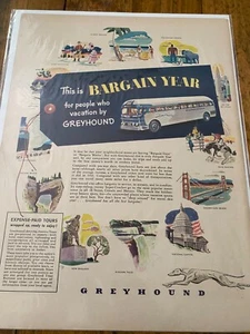 Vintage 1948 Greyhound Bus This Is Bargain Year ad - Picture 1 of 1