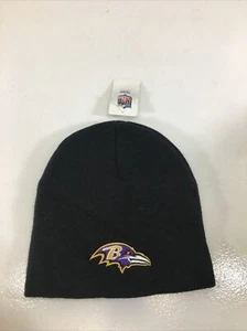NFL Unisex Baltimore Ravens Knit Beanie Cap Schwarz One Size Neu mit Etikett - Bild 1 von 4