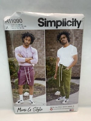 Simplicity R11090 Mens Pull on Pants Shorts Pattern  Size XS-XL *Uncut* - Image 1 of 2