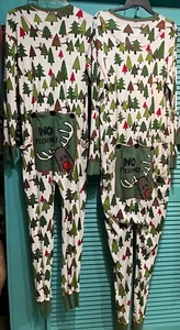 Lazy One Matching Christmas No Peeking Flapjack Longjohn PJs, M & XXL - Picture 1 of 7