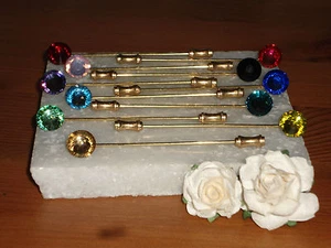 G/P Cravat/Stick/Hat Pin with Resin Cab -Wedding-Men-Ladies-Gifts-Accessories - Picture 1 of 11
