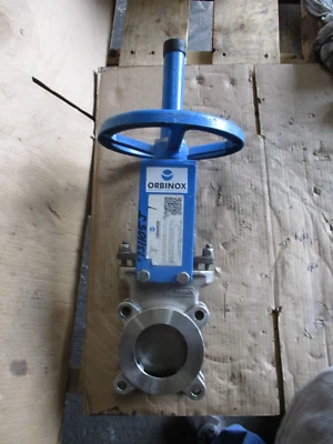 ORBINOX 3" STAINLESS KNIFE GATE VALVE 20-3636RI, #731105J NEW - Image 1 of 4