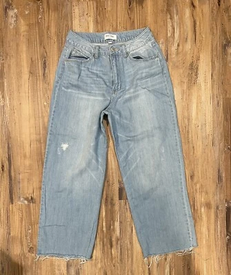 Wax Jean Women's High Rise Frayed Distressed Wide Leg Pockets Size 9/29 - Image 1 of 4