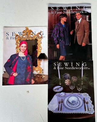 3 Vintage Sewing Pattern Catalog Books Retail Counter Needlework 1991 - Image 1 of 4