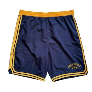 Polo Sport USA Ralph Lauren Herren Spellout Boardshorts Navy Gelb Größe XXL - Bild 1 von 5