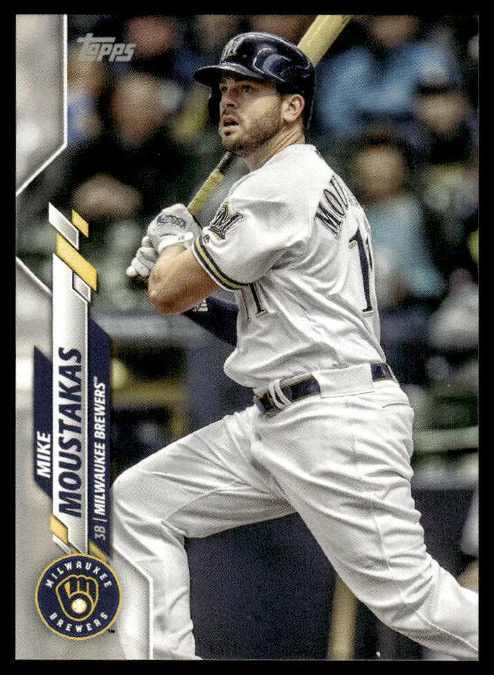 2020 Topps MINI Mike Moustakas #189 Print Run ~402 Milwaukee Brewers - Image 1 of 2