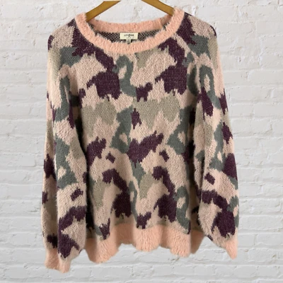 Suéter Umgee Mujer Talla Mediana Rosa Camuflaje Difuso Talla M Foto 1 de 4