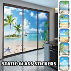 3D Landschaft Fenster Filme Sommer Ozean Strand Bunttür Glas Aufkleber