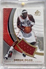2005-06 UD SP GAME USED Jersey Patch GOLD #001/100 Darius Miles Trail Blazers