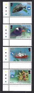 Sur Georgia 2021 Azul Cinturón Programa Juego 4 Nuevo sin Montar, Goma MNH - Imagen 1 de 1
