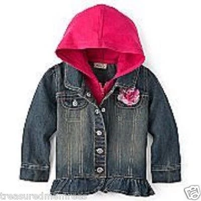 Sudadera con Capucha Denim Marca Arizona ~ Una Chaqueta y Suéter en Uno ~ Talla 3-6 Meses Foto 1 de 4
