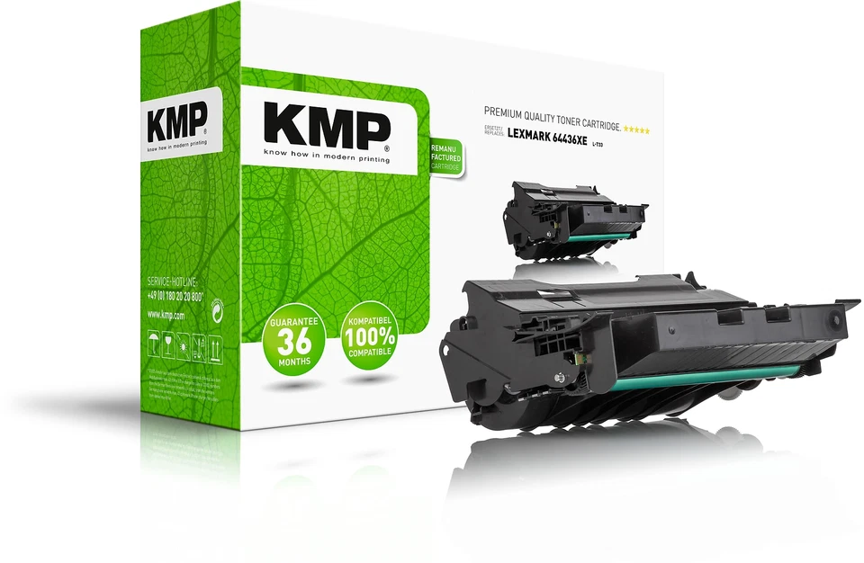KMP L-T33 schwarz Tonerkartusche ersetzt Lexmark T640/642/644 (64436XE) - Bild 1 von 1