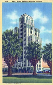 Cartolina edificio torre Phoenix Arizona Luhrs - Foto 1 di 2