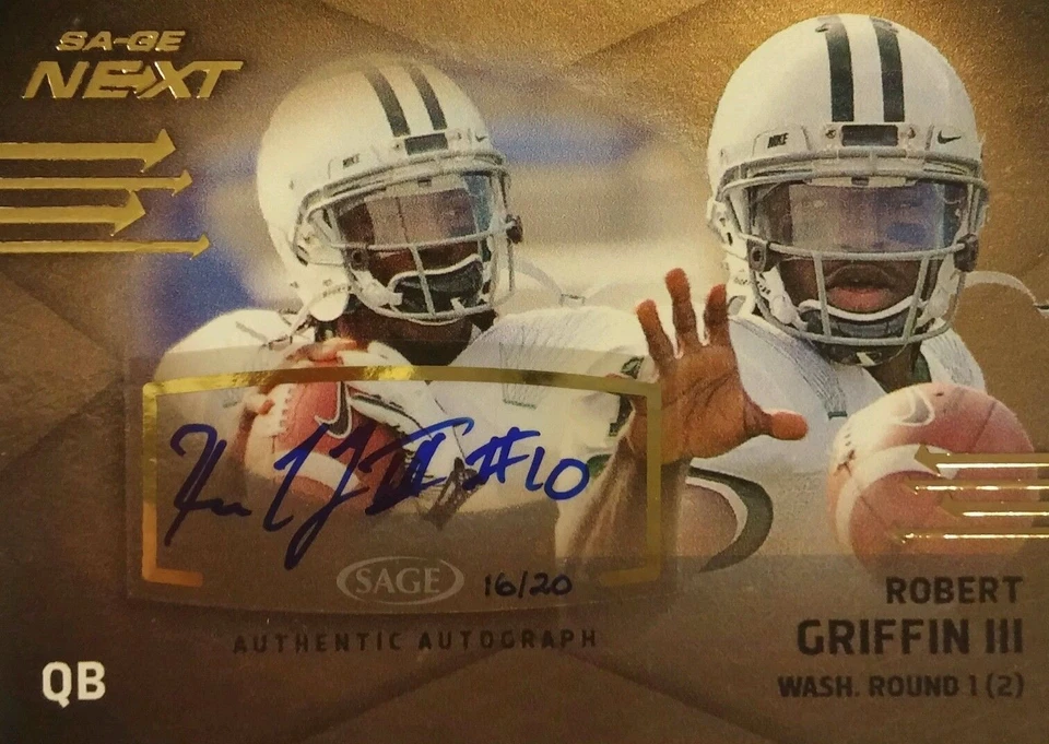 2012 Robert Griffin III  Sage Next Gold  Autograph / Rookie   SSP 16/20 - Image 1 of 1