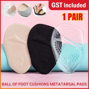 1 Pair Forefoot Metatarsal Cushion Ball of Foot Pad Silicone Gel Corrector Thumb - Picture 1 of 23