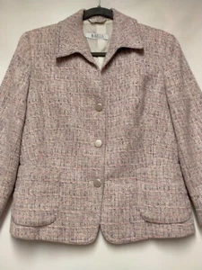 Marella @ Max Mara Wollmix mehrfarbig Jacke Blazer gefütterte Taschen UK12 RN #73136 - Bild 1 von 5