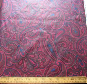 3.5 Yards 56" High Quality Burgundy Paisley Drapery Fabric by Atelier Originals - Picture 1 of 3