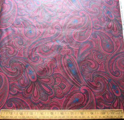 3.5 Yards 56" High Quality Burgundy Paisley Drapery Fabric  by Atelier Originals - Image 1 of 3