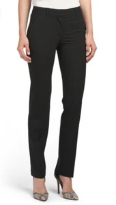 $390 NWT Helmut Lang Stitched Wool Blend Stretch Black Pants sz 2 - Imagen 1 de 12
